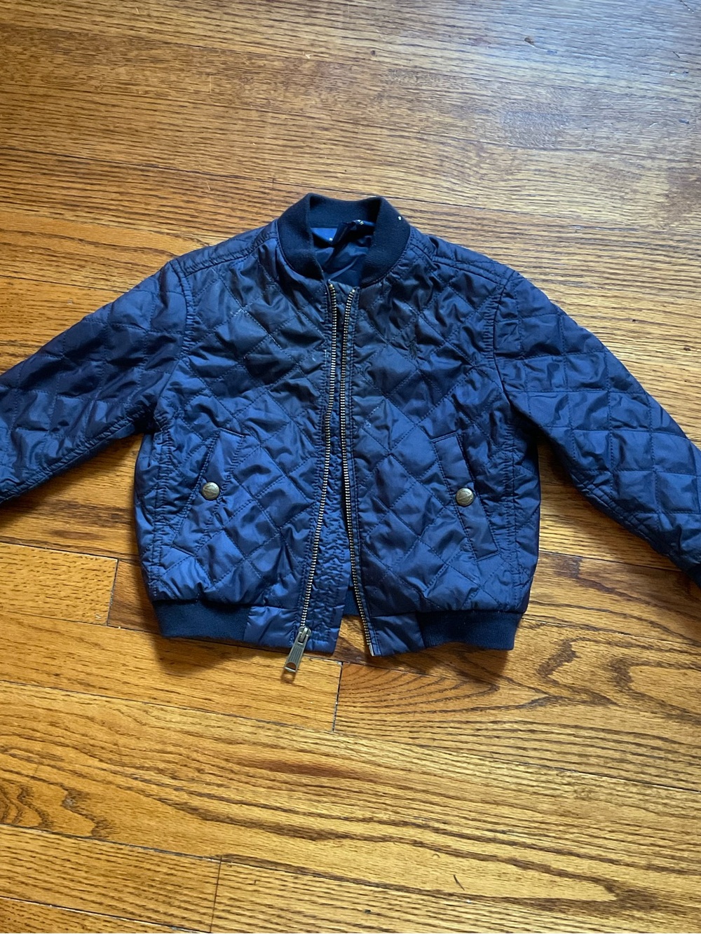 Polo by Ralph Lauren Navy Quilted Kids Bomber Jacket